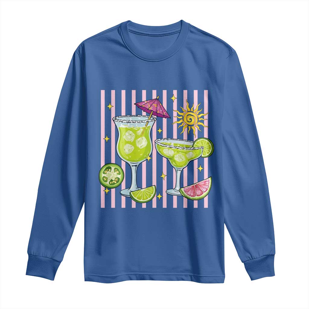 Tropical Margarita Summer Long Sleeve Shirt Beach Vacation Graphic