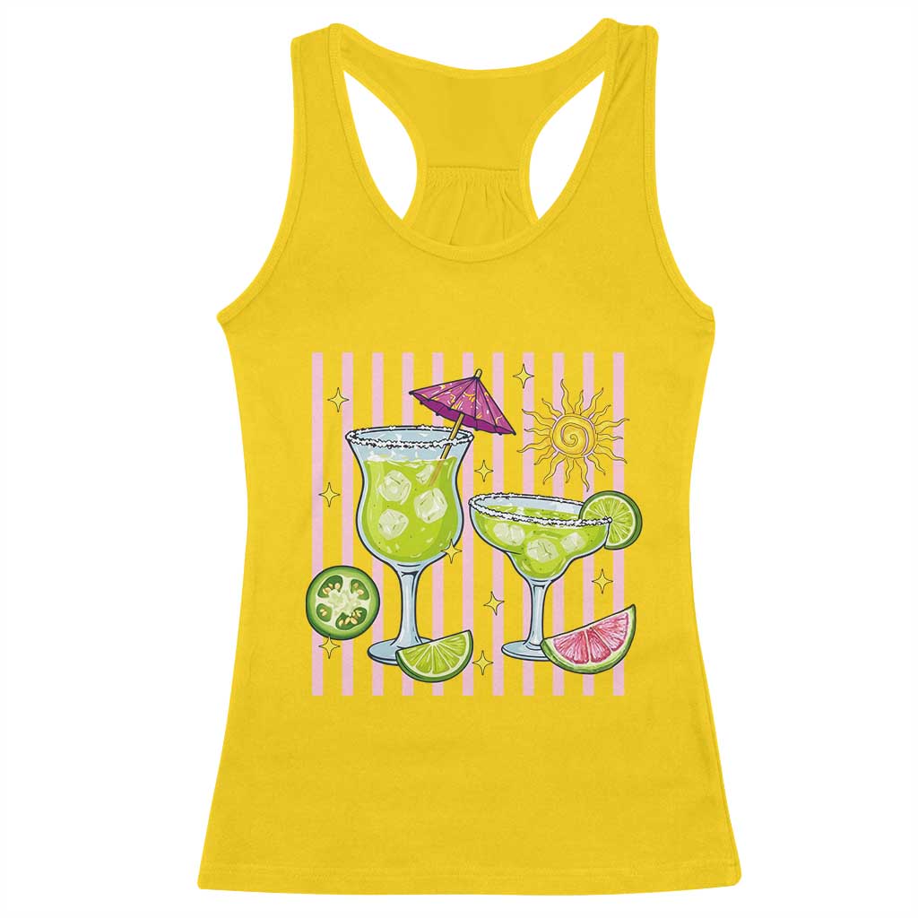 Tropical Margarita Summer Racerback Tank Top Beach Vacation Graphic