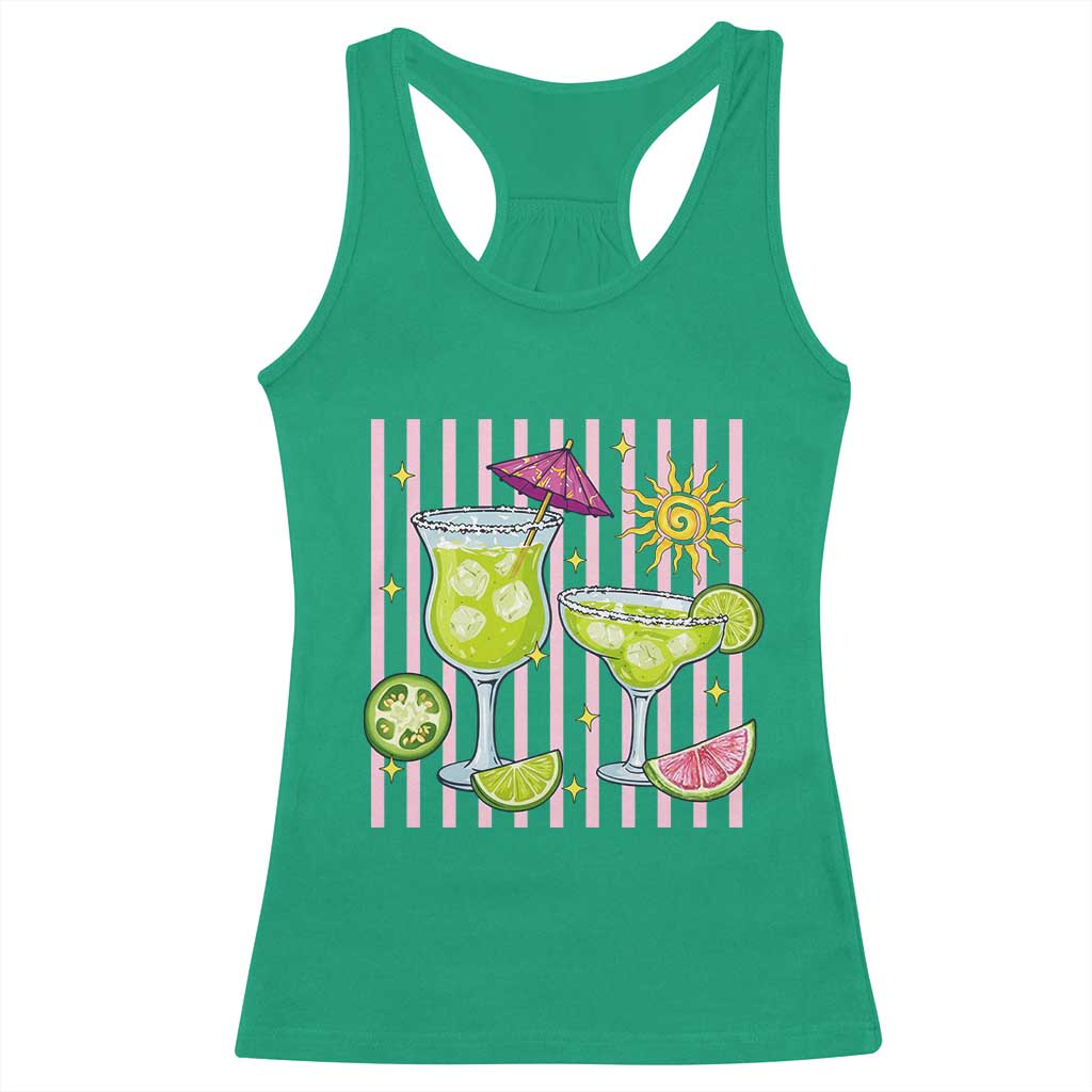 Tropical Margarita Summer Racerback Tank Top Beach Vacation Graphic