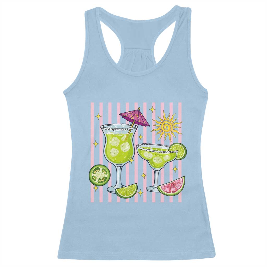 Tropical Margarita Summer Racerback Tank Top Beach Vacation Graphic