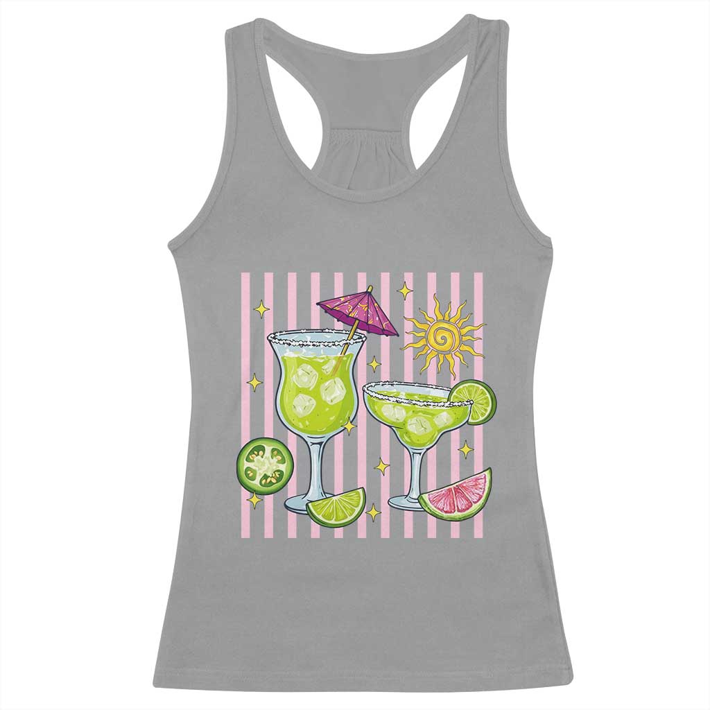 Tropical Margarita Summer Racerback Tank Top Beach Vacation Graphic