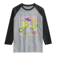 Tropical Margarita Summer Raglan Shirt Beach Vacation Graphic