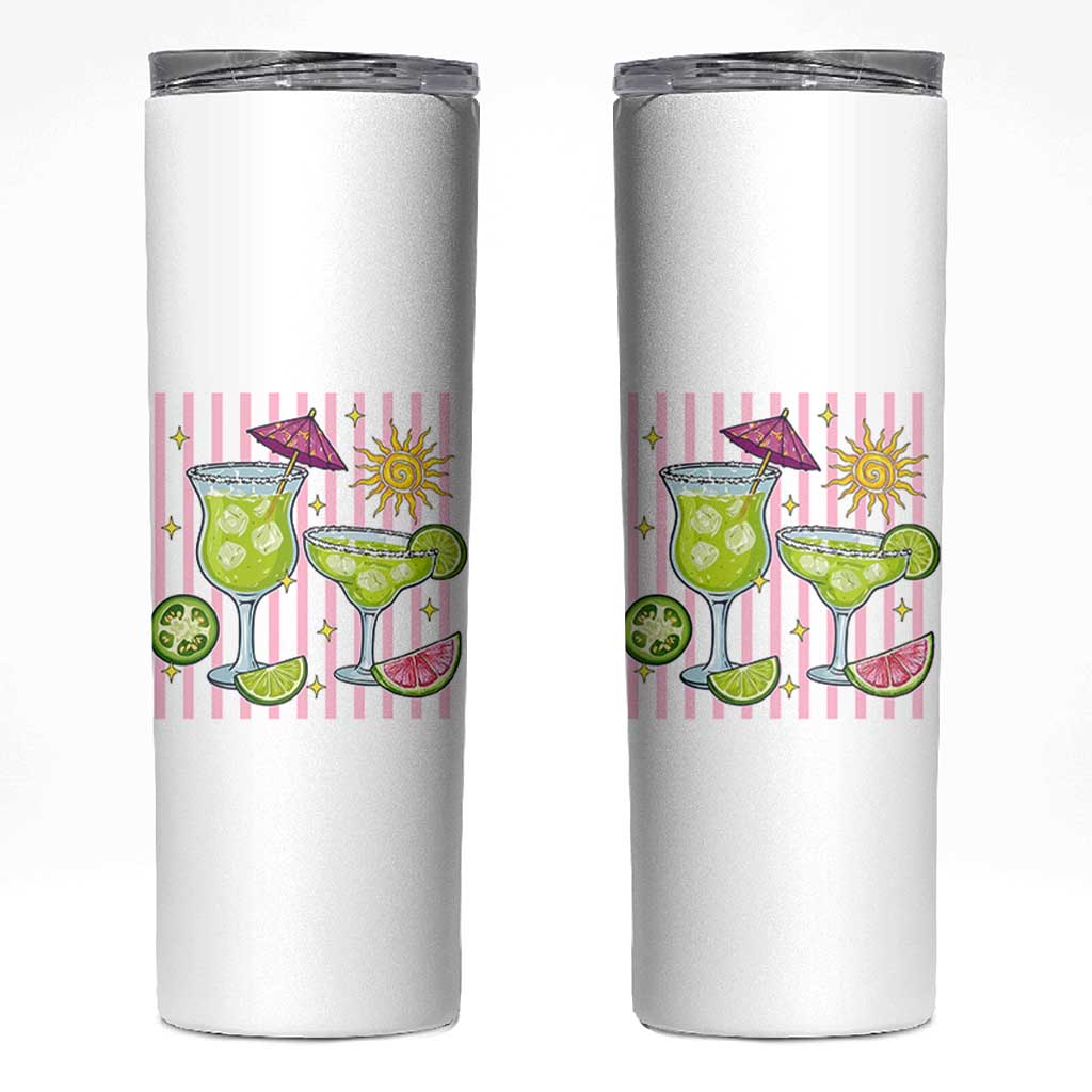 Tropical Margarita Summer Skinny Tumbler Beach Vacation Graphic