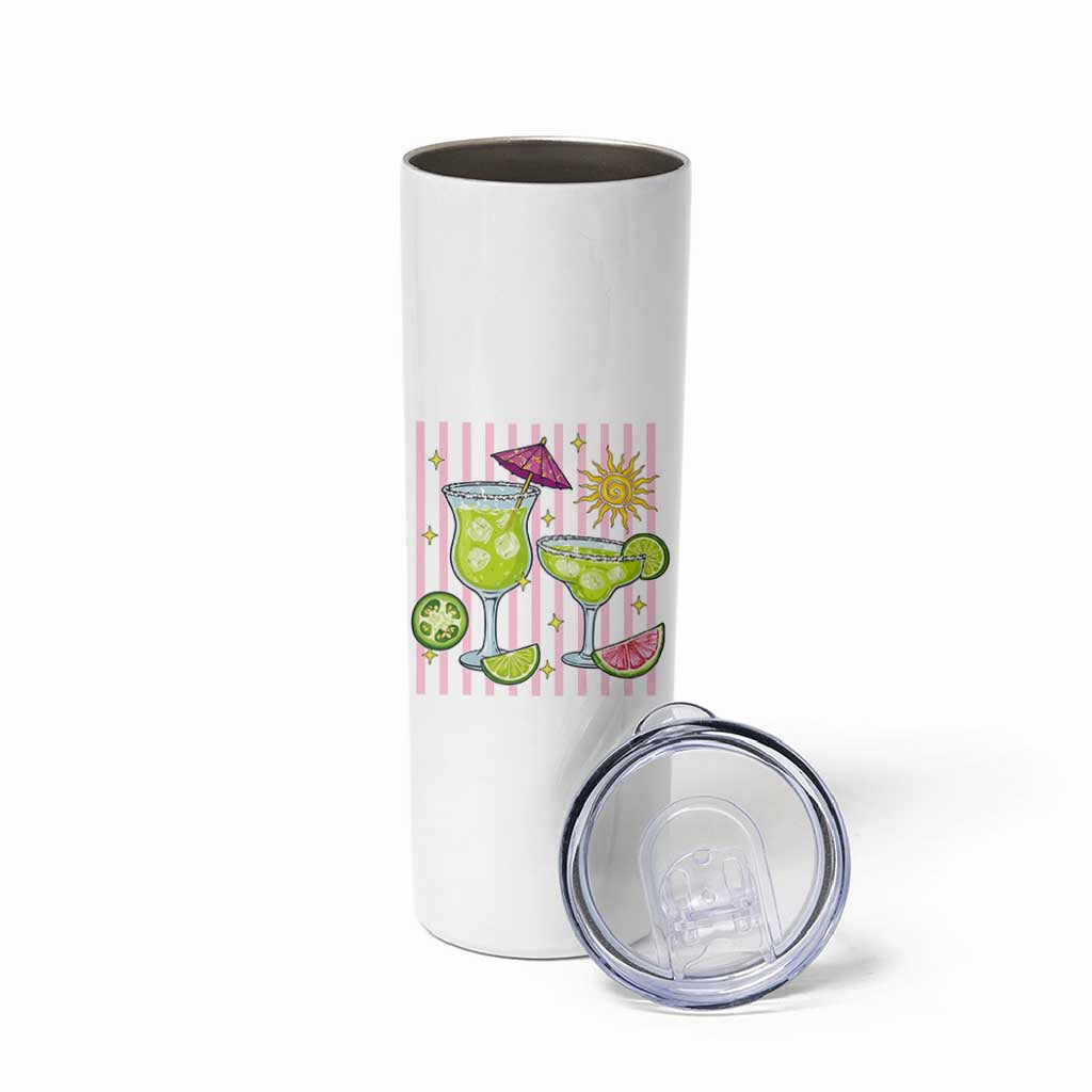 Tropical Margarita Summer Skinny Tumbler Beach Vacation Graphic