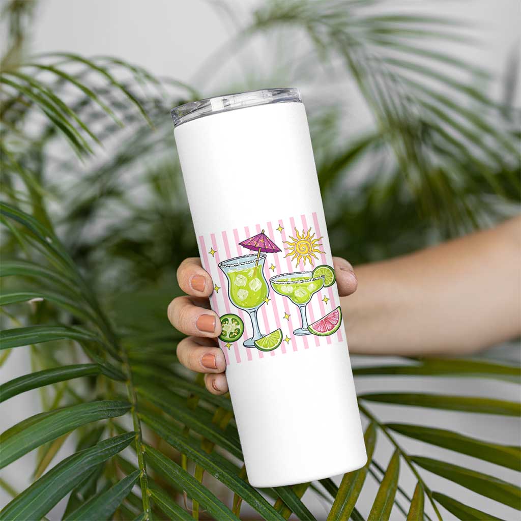 Tropical Margarita Summer Skinny Tumbler Beach Vacation Graphic
