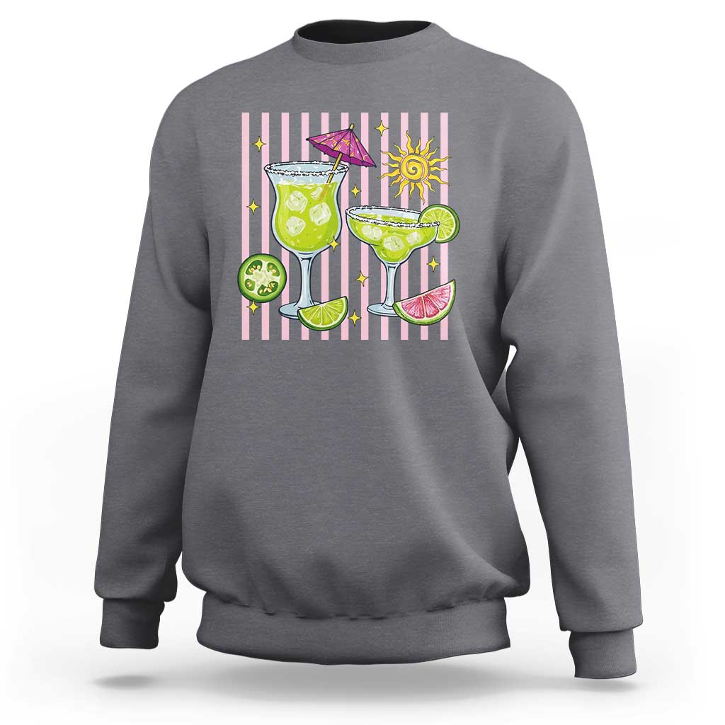 Tropical Margarita Summer Sweatshirt Beach Vacation Graphic