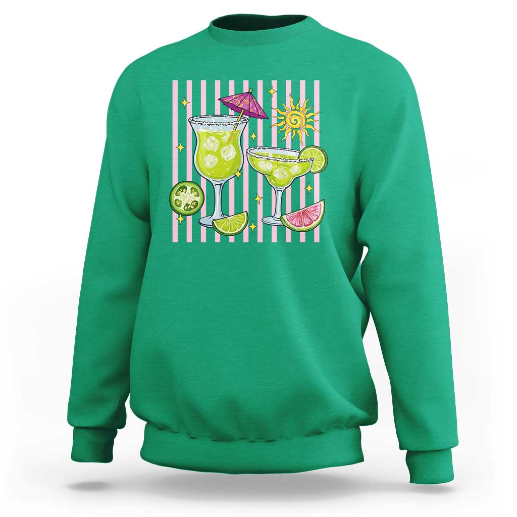 Tropical Margarita Summer Sweatshirt Beach Vacation Graphic