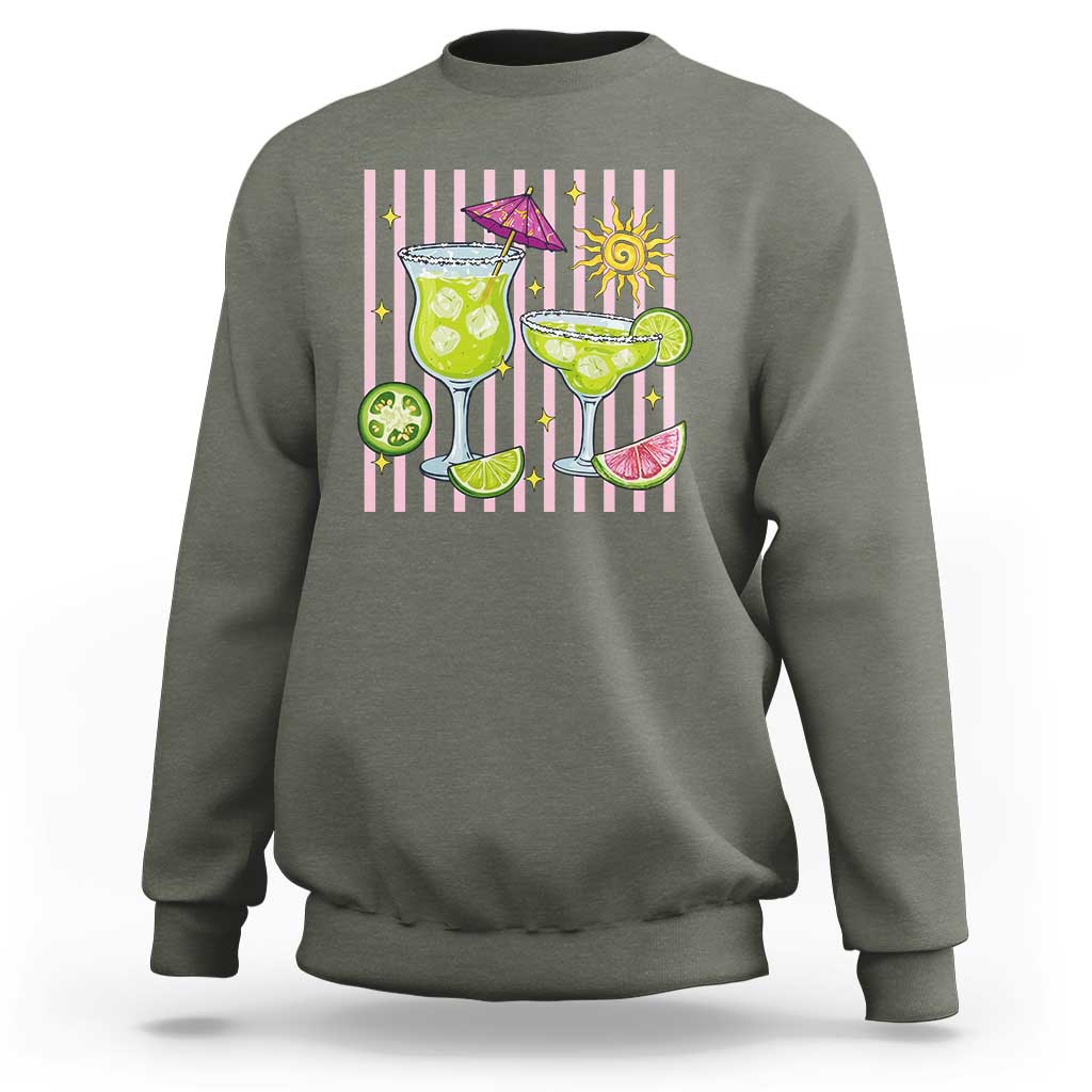 Tropical Margarita Summer Sweatshirt Beach Vacation Graphic