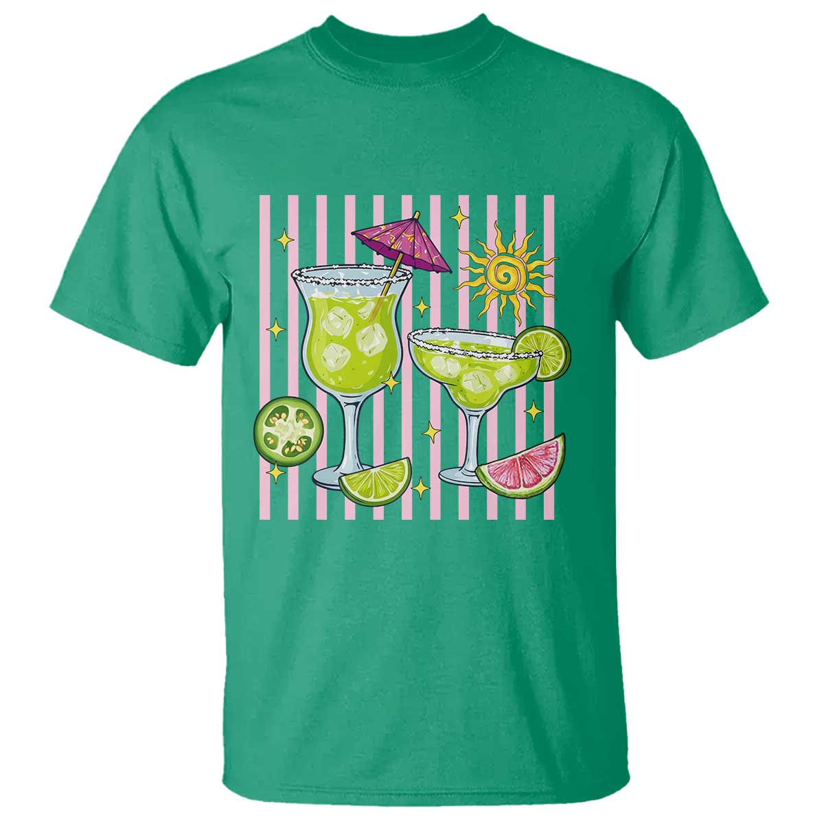 Tropical Margarita Summer T Shirt Beach Vacation Graphic