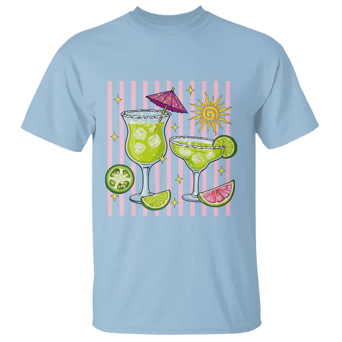 Tropical Margarita Summer T Shirt Beach Vacation Graphic