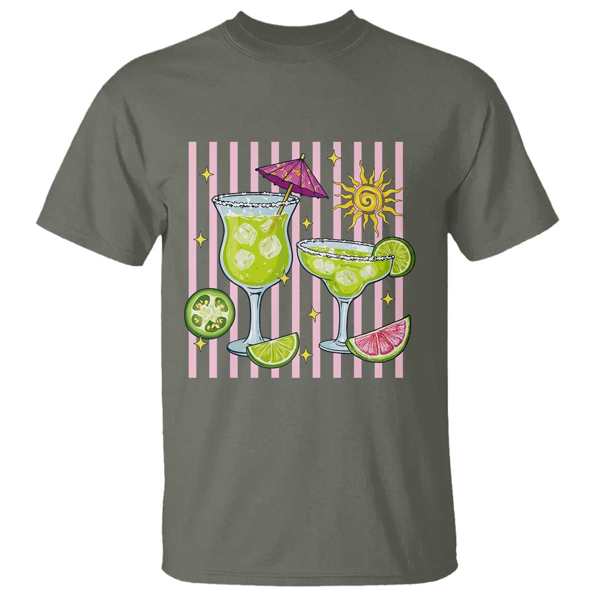 Tropical Margarita Summer T Shirt Beach Vacation Graphic