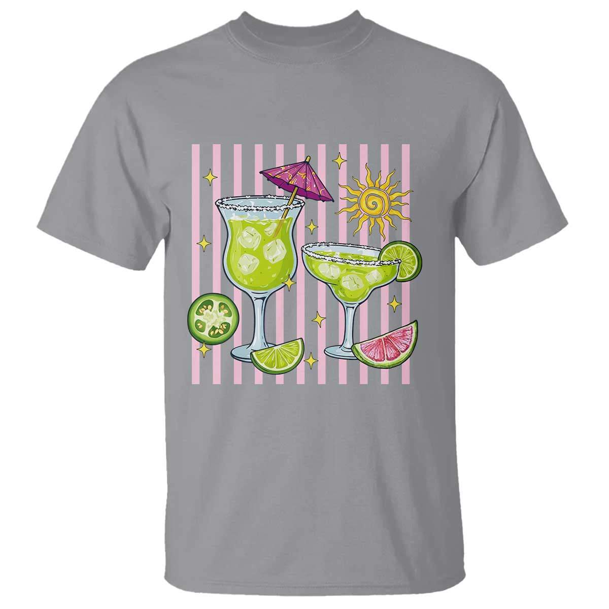 Tropical Margarita Summer T Shirt Beach Vacation Graphic