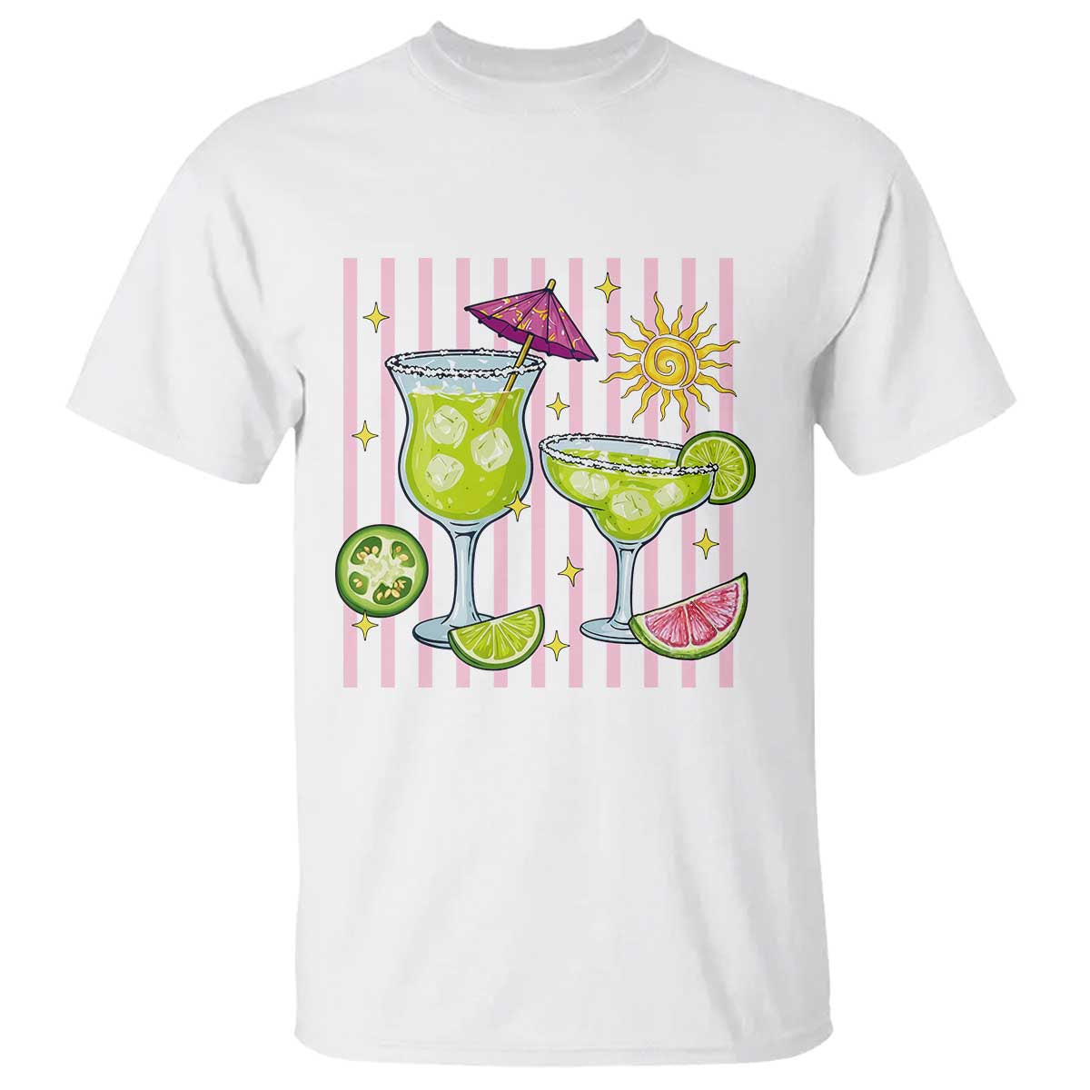 Tropical Margarita Summer T Shirt Beach Vacation Graphic