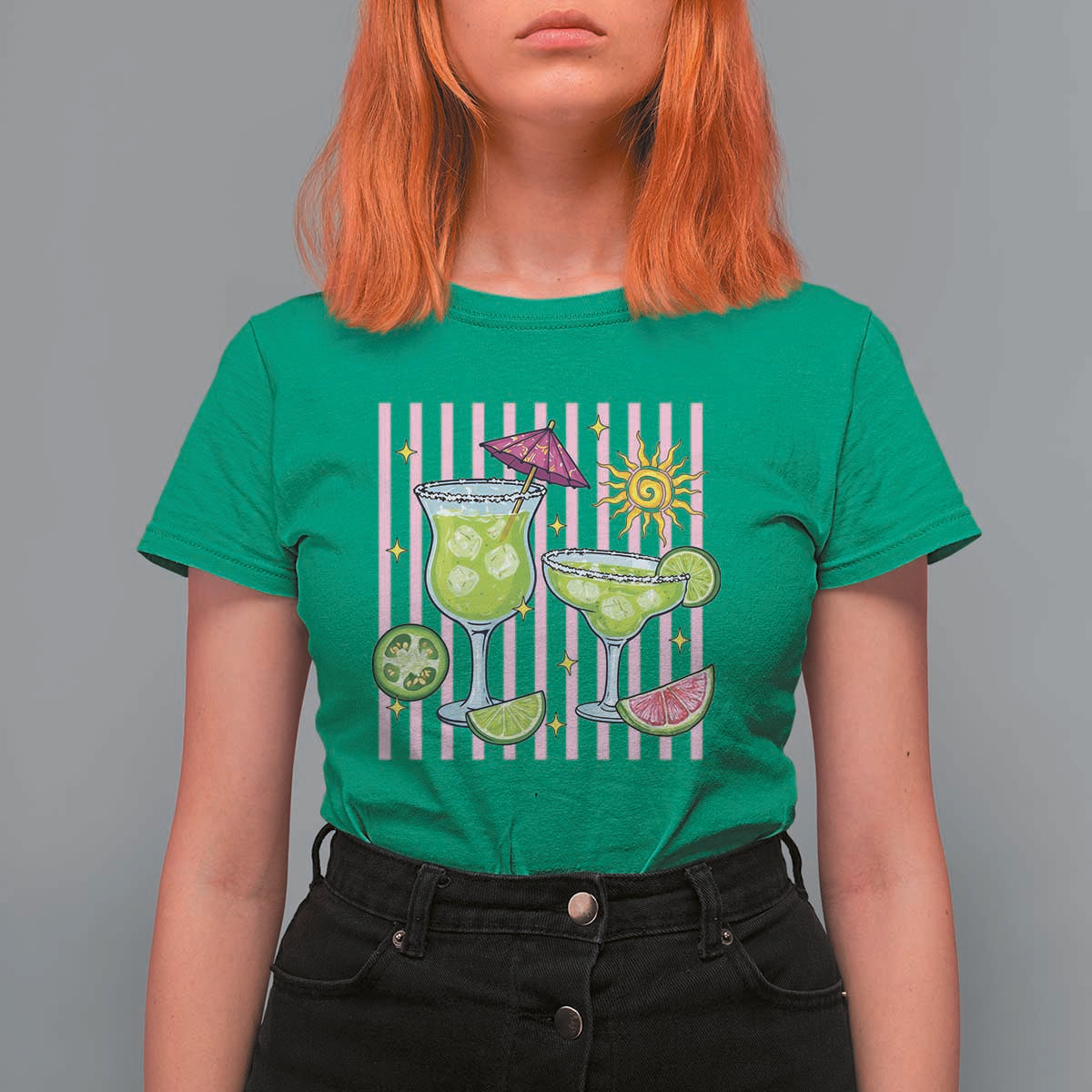 Tropical Margarita Summer T Shirt For Women Beach Vacation Graphic