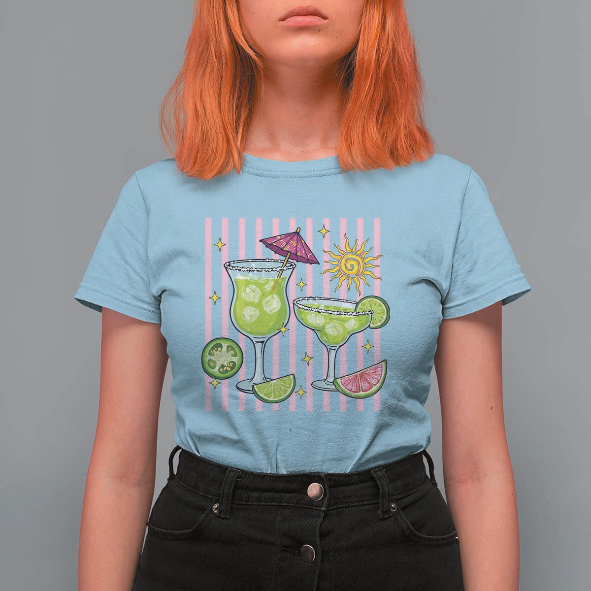 Tropical Margarita Summer T Shirt For Women Beach Vacation Graphic