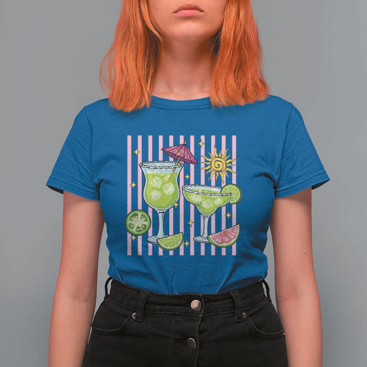 Tropical Margarita Summer T Shirt For Women Beach Vacation Graphic
