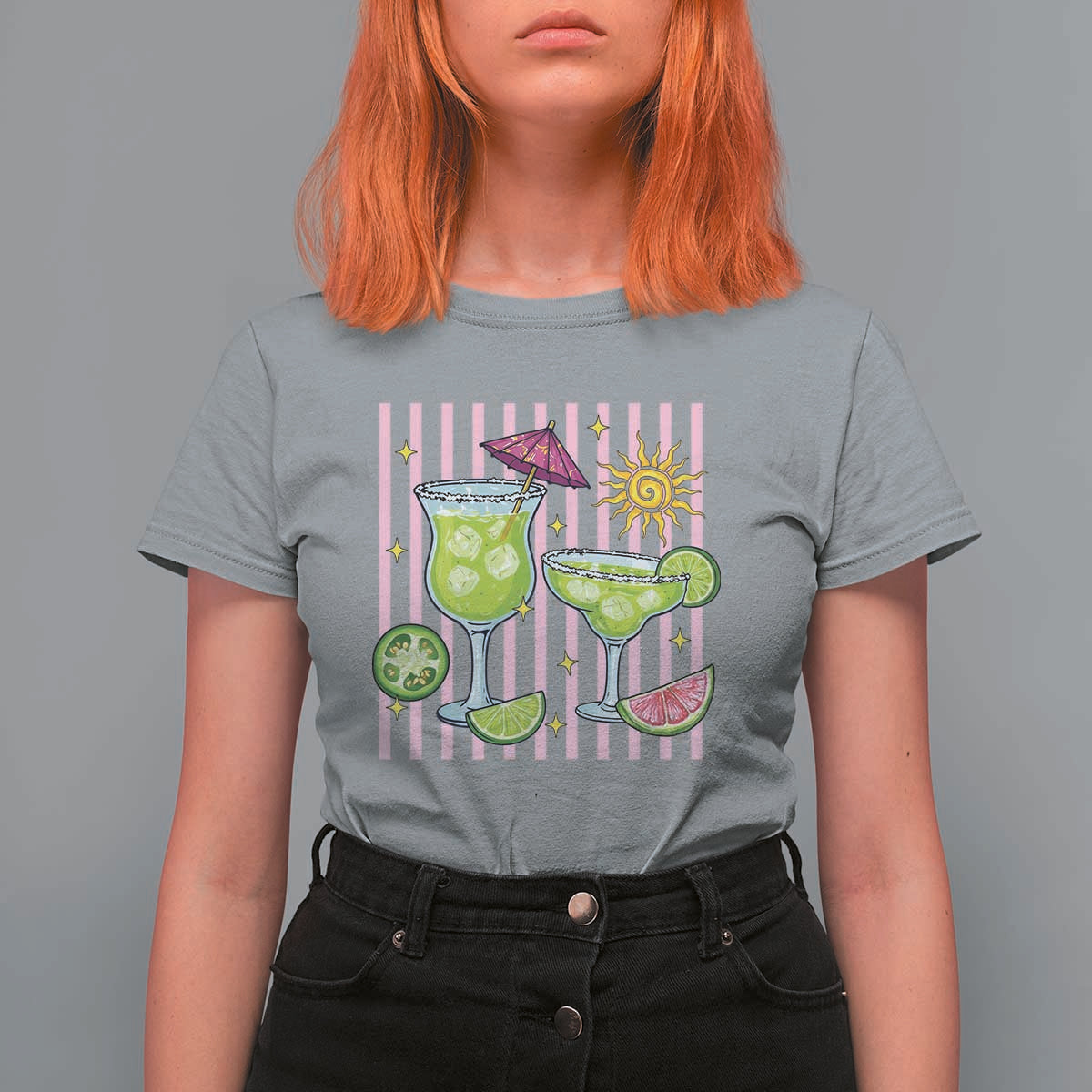 Tropical Margarita Summer T Shirt For Women Beach Vacation Graphic
