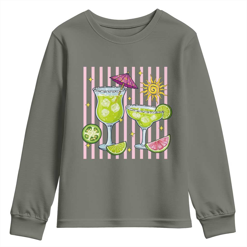 Tropical Margarita Summer Youth Sweatshirt Beach Vacation Graphic