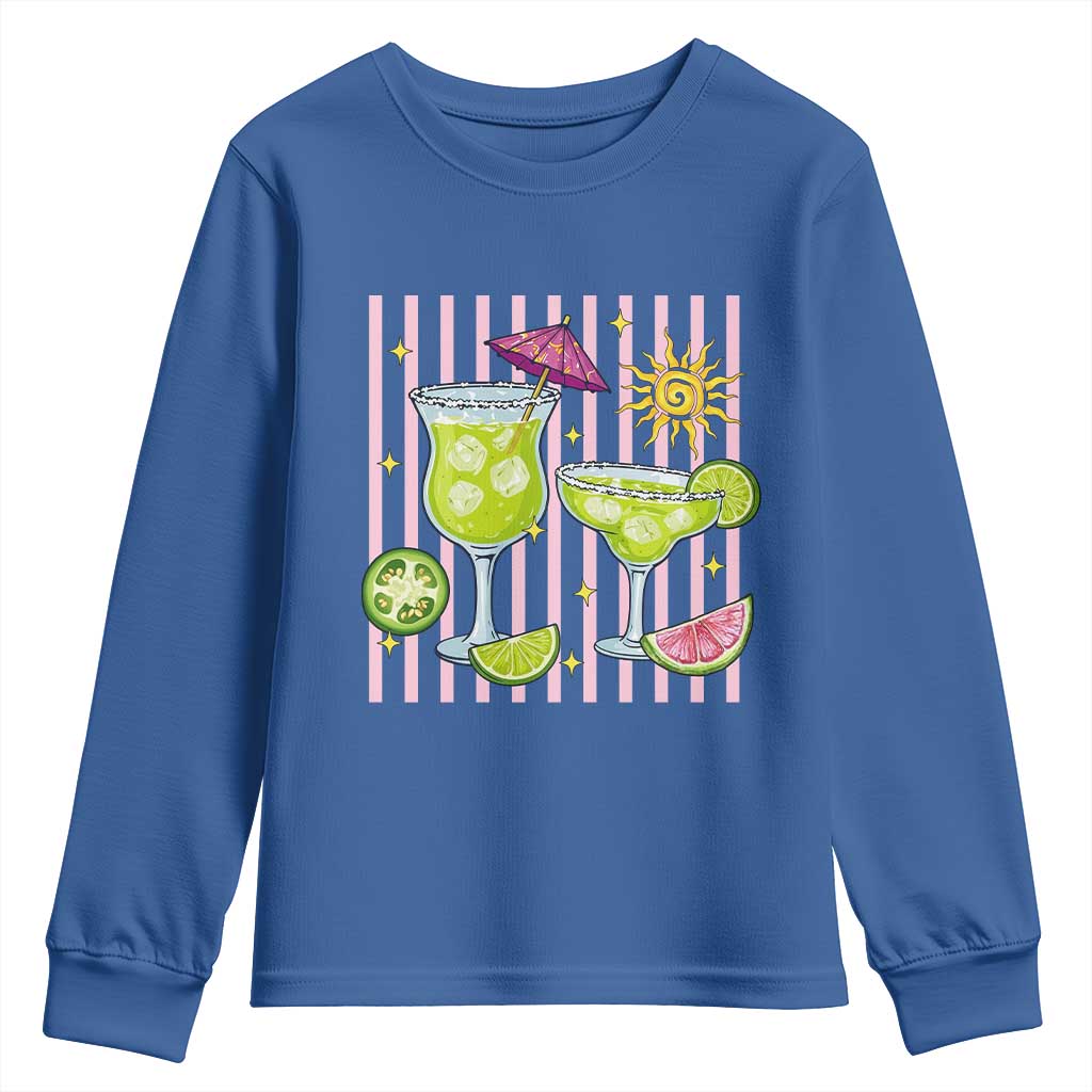 Tropical Margarita Summer Youth Sweatshirt Beach Vacation Graphic