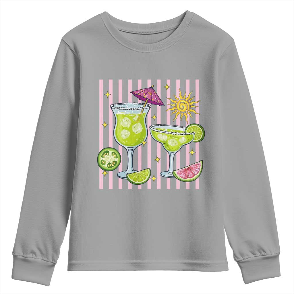 Tropical Margarita Summer Youth Sweatshirt Beach Vacation Graphic
