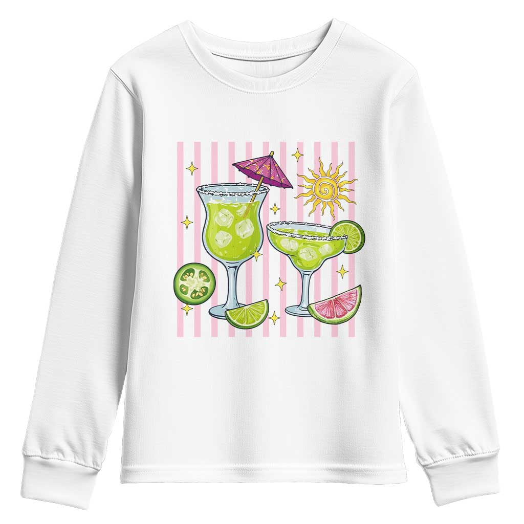 Tropical Margarita Summer Youth Sweatshirt Beach Vacation Graphic