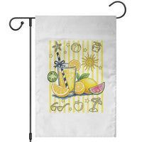 Striped Summer Lemonade Garden Flag Preppy Brushstroke Aesthetic Graphic