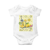 Striped Summer Lemonade Baby Onesie Preppy Brushstroke Aesthetic Graphic