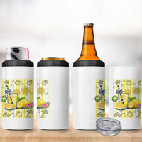 Striped Summer Lemonade 4 in 1 Can Cooler Tumbler Preppy Brushstroke Aesthetic Graphic