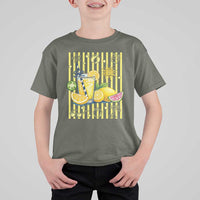 Striped Summer Lemonade T Shirt For Kid Preppy Brushstroke Aesthetic Graphic