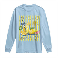 Striped Summer Lemonade Long Sleeve Shirt Preppy Brushstroke Aesthetic Graphic