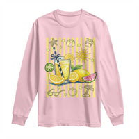 Striped Summer Lemonade Long Sleeve Shirt Preppy Brushstroke Aesthetic Graphic