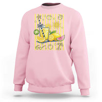 Striped Summer Lemonade Sweatshirt Preppy Brushstroke Aesthetic Graphic