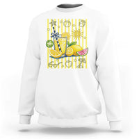 Striped Summer Lemonade Sweatshirt Preppy Brushstroke Aesthetic Graphic
