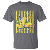 Striped Summer Lemonade T Shirt Preppy Brushstroke Aesthetic Graphic