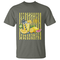 Striped Summer Lemonade T Shirt Preppy Brushstroke Aesthetic Graphic