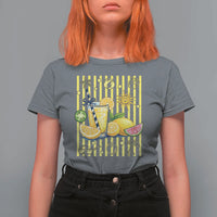 Striped Summer Lemonade T Shirt For Women Preppy Brushstroke Aesthetic Graphic