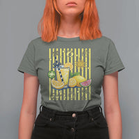 Striped Summer Lemonade T Shirt For Women Preppy Brushstroke Aesthetic Graphic