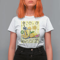 Striped Summer Lemonade T Shirt For Women Preppy Brushstroke Aesthetic Graphic