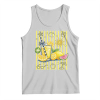 Striped Summer Lemonade Tank Top Preppy Brushstroke Aesthetic Graphic