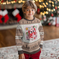 Funny Crab Tropical Summer Vacation Gift Ugly Christmas Sweater Striped Summer Beach Vibes