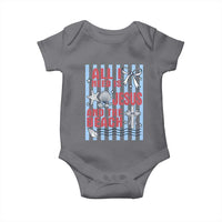All I Need Is Jesus And The Beach Baby Onesie Striped Christian Summer Graphic