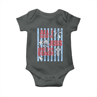 All I Need Is Jesus And The Beach Baby Onesie Striped Christian Summer Graphic