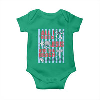 All I Need Is Jesus And The Beach Baby Onesie Striped Christian Summer Graphic