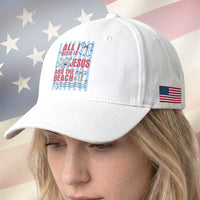 All I Need Is Jesus And The Beach Baseball Cap Striped Christian Summer Graphic