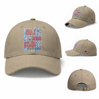 All I Need Is Jesus And The Beach Baseball Cap Striped Christian Summer Graphic