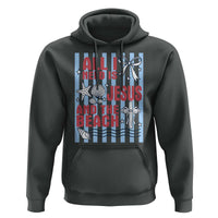 All I Need Is Jesus And The Beach Hoodie Striped Christian Summer Graphic