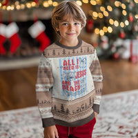 All I Need Is Jesus And The Beach Ugly Christmas Sweater Striped Christian Summer Graphic