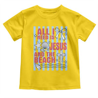 All I Need Is Jesus And The Beach Toddler T Shirt Striped Christian Summer Graphic