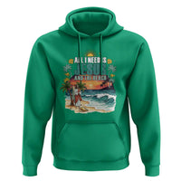 All I Need Is Jesus And The Beach Hoodie Christian Summer Faith Graphic