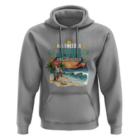 All I Need Is Jesus And The Beach Hoodie Christian Summer Faith Graphic